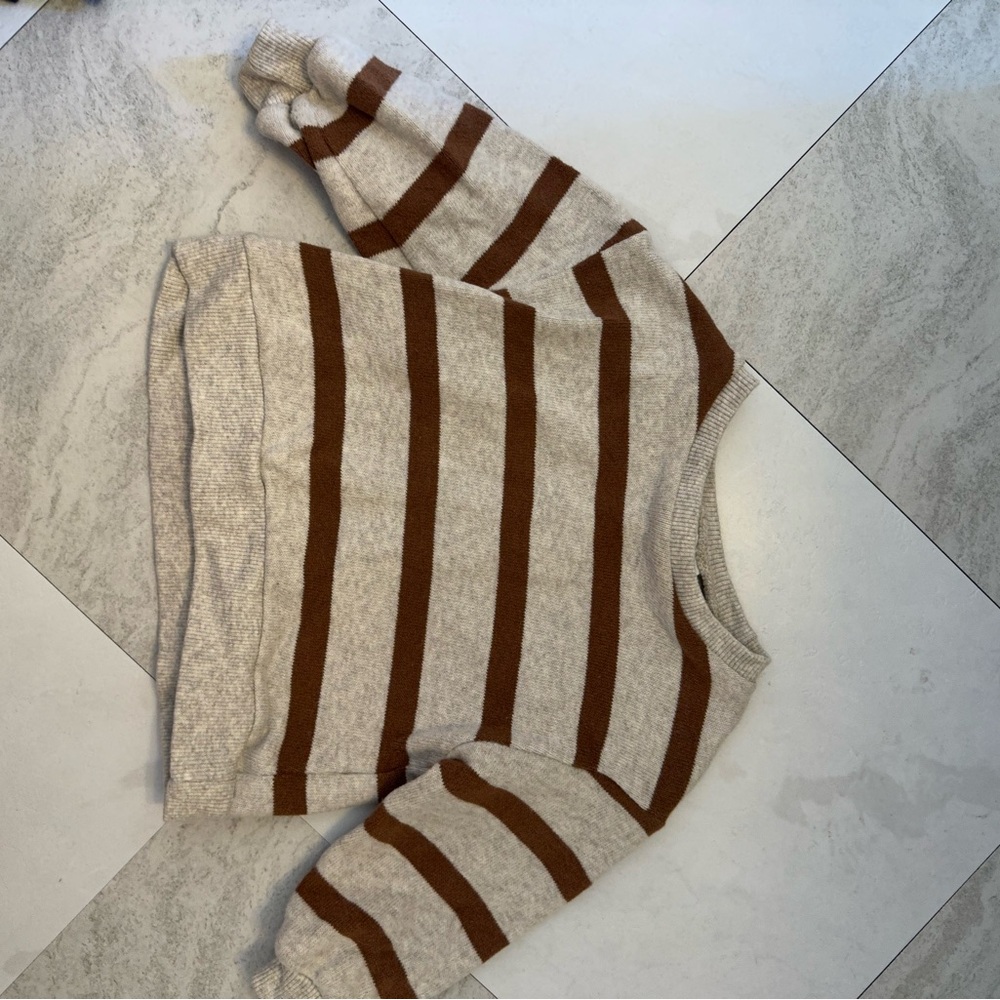 Zara Baby Striped Sweater - Brown and Cream